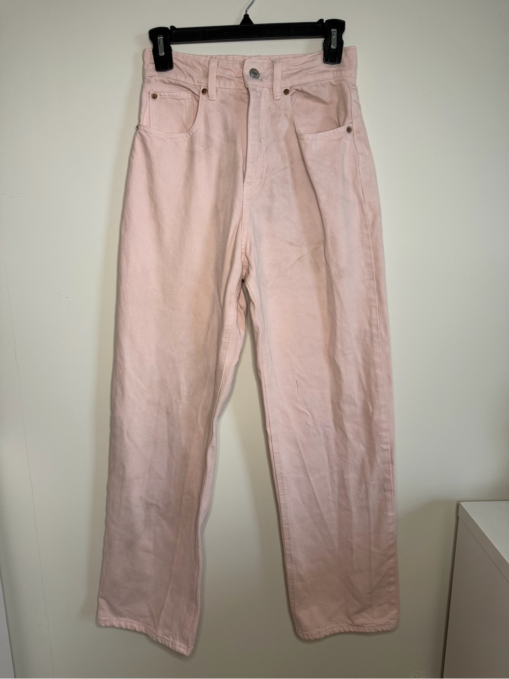 H&M Light Pink Straight Leg Jeans